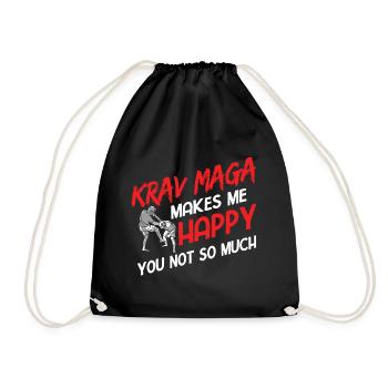 Israelischer Kampfsport Krav Maga - Turnbeutel - Schwarz - Vorne
