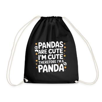 Panda Ours Panda Animal Pandas - Sac de sport léger - noir - Devant