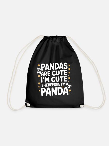 Panda Ours Panda Animal Pandas - Sac de sport léger - noir