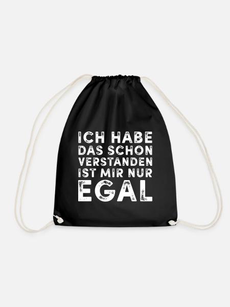 Ich Hab Das Schon Verstanden Ist Mir Nur Egal - Turnbeutel - Schwarz