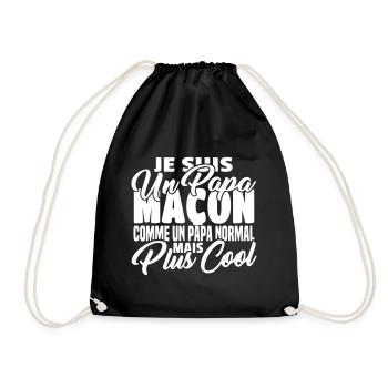 Papa maçon mais plus cool - Sac de sport léger - noir - Devant