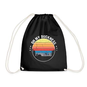 Duck hunting duck hunting hunter duck duck hunter design - Drawstring Bag - black - Front