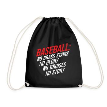 Baseball - Turnbeutel - Schwarz - Vorne