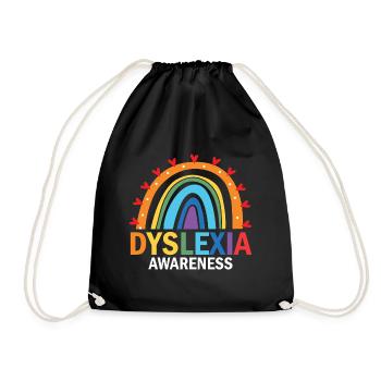 Dyslexia Teacher for Legathenia Therapists - Drawstring Bag - black - Front