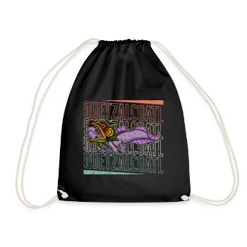 Quetzalcoatl Axolotl Mexico Aztecs Deity - Drawstring Bag - black - Front