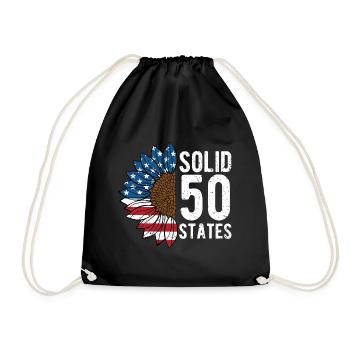 Solid 50 States American Proud USA Confident - Drawstring Bag - black - Front