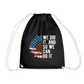We Did It Patriotic American Patriotism USA - Drawstring Bag - black - Front