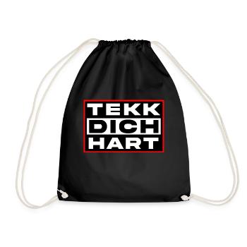 Tekk dich hart - Turnbeutel - Schwarz - Vorne