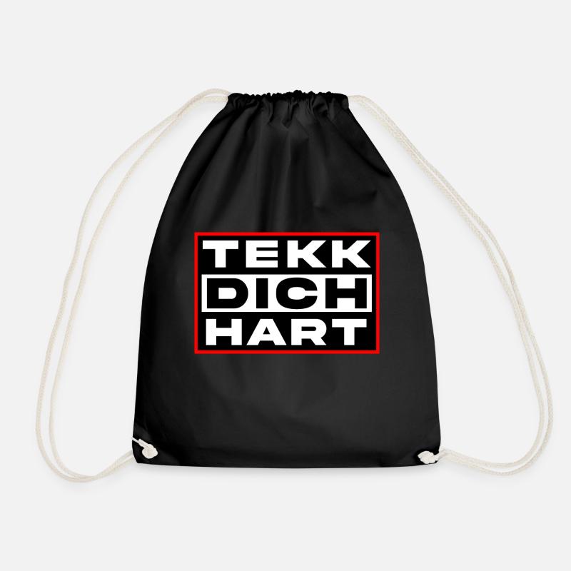 Tekk dich hart - Turnbeutel - Schwarz