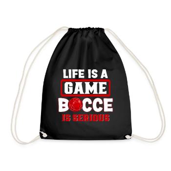 Boccia Spieler Boccia Spiel Boule - Turnbeutel - Schwarz - Vorne