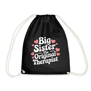 Sœur, Frère ou sœur, Famille - Sac de sport léger - noir - Devant
