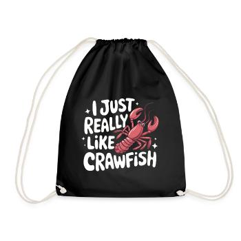 Homards, crabes, crevettes, fruits de mer - Sac de sport léger - noir - Devant