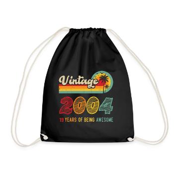 Vintage 2004, Cadeau D'anniversaire 19 Ans - Sac de sport léger - noir - Devant