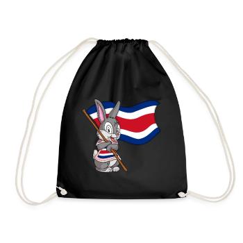 Costa Rica Rabbit - Drawstring Bag - black - Front