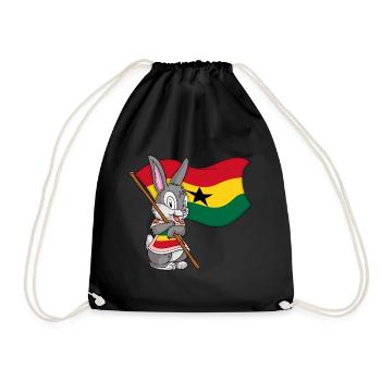 Lapin du Ghana - Sac de sport léger - noir - Devant