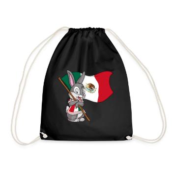 Mexico Rabbit - Drawstring Bag - black - Front
