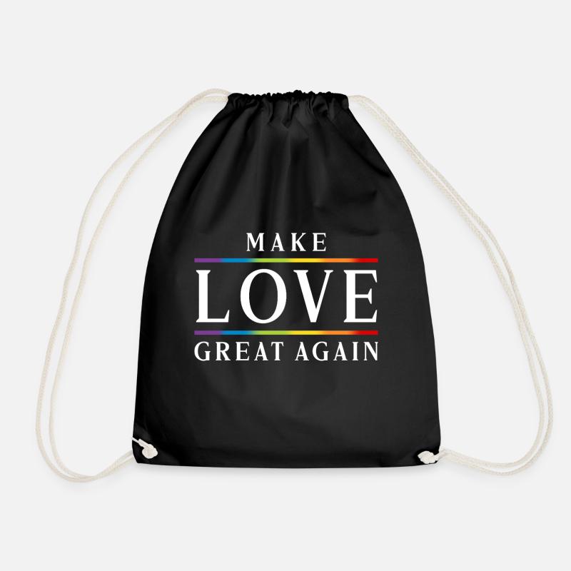 LGBTQ+ Make Love Great Again Pride Month Statement - Turnbeutel - Schwarz