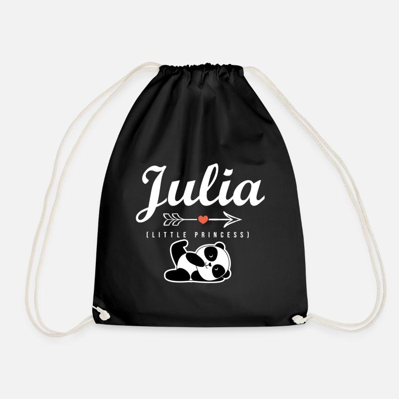 Vorname Julia personalisierte Geburtstagsweihnachtsgeschenk - Turnbeutel - Schwarz
