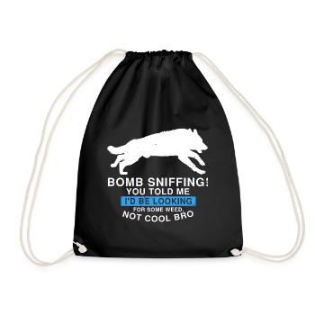 Design German Shepherd Police Design - Drawstring Bag - black - Front