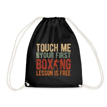 Boxsport Boxing - Turnbeutel - Schwarz - Vorne
