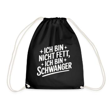 Pregnancy Announce Baby Birth Pregnant - Drawstring Bag - black - Front