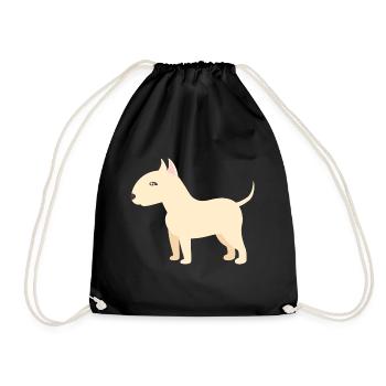 bullterrier - Turnbeutel - Schwarz - Vorne