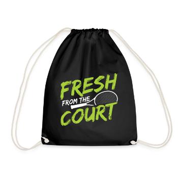 Tennisplatz Spruch Für Tennis - Turnbeutel - Schwarz - Vorne
