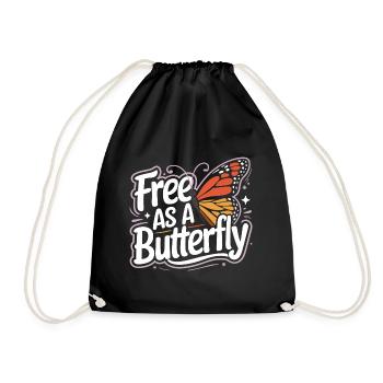 Butterfly Monarch Butterfly Colorful Butterflies - Drawstring Bag - black - Front