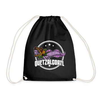 Quetzalcoatl Axolotl Mexico Aztecs Deity - Drawstring Bag - black - Front