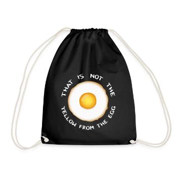 Yellow from the egg - Drawstring Bag - black - Front