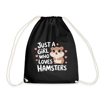 Hamster - Turnbeutel - Schwarz - Vorne