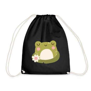 cutsy frog - Turnbeutel - Schwarz - Vorne