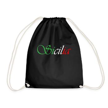 sicilia - Drawstring Bag - black - Front