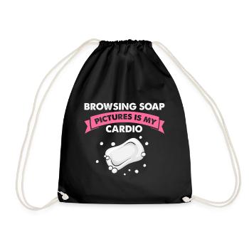Homemade soap design for oil soap making - Drawstring Bag - black - Front
