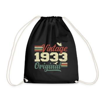 Vintage 1933 Cadeau Anniversaire 1933 Retro - Sac de sport léger - noir - Devant