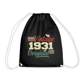 Vintage 1931 Cadeau Anniversaire 1931 Retro - Sac de sport léger - noir - Devant