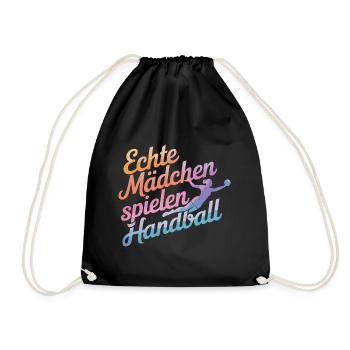 Handballer Handball Sport Handballspieler - Turnbeutel - Schwarz - Vorne