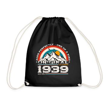 85th Birthday Legend October 1939 Volume 39 - Drawstring Bag - black - Front
