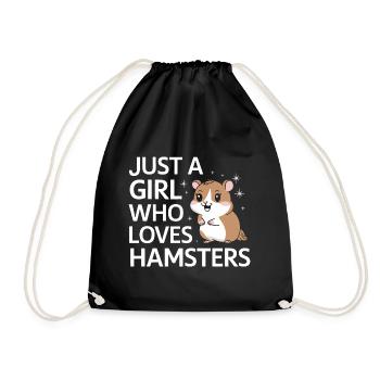 Hamster - Turnbeutel - Schwarz - Vorne