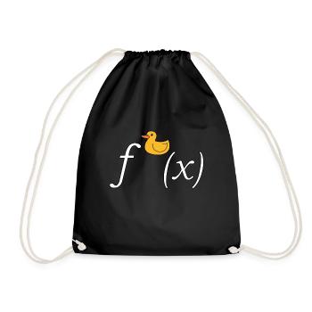 Duck derivation math joke (without text) - Drawstring Bag - black - Front