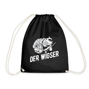 DER WIGSER Spruch für Schweißer Schweisser Schloss - Turnbeutel - Schwarz - Vorne