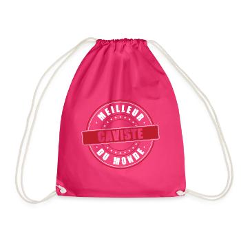 Meilleur caviste profession métier humour - Sac de sport léger - fuchsia - Devant