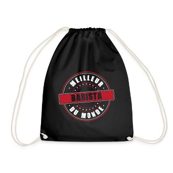 Meilleur barista profession métier humour bar café - Sac de sport léger - noir - Devant