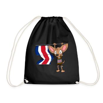 Costa Rica Chihuahua - Drawstring Bag - black - Front