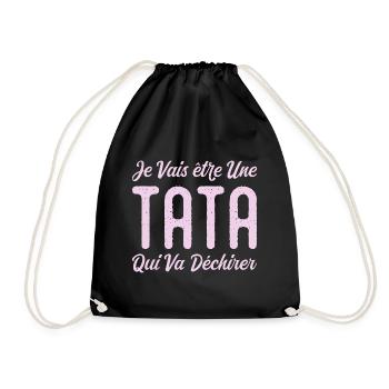 I'm going to be a Auntie who's going to rock - Drawstring Bag - black - Front