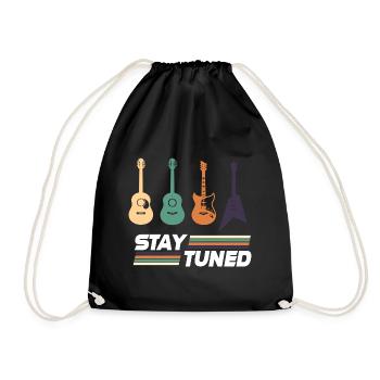 Gitarre Musik Gitarrist Papa Guitar Opa - Turnbeutel - Schwarz - Vorne
