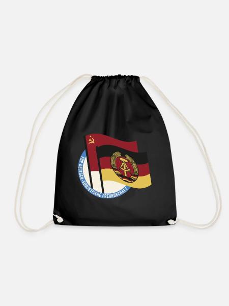 Für Deutsch Sowjetische Freundschaft Ossi DDR - Turnbeutel - Schwarz