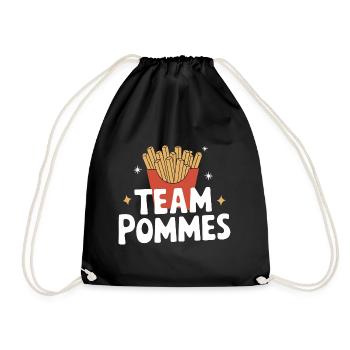 Frites, frites, restauration rapide - Sac de sport léger - noir - Devant