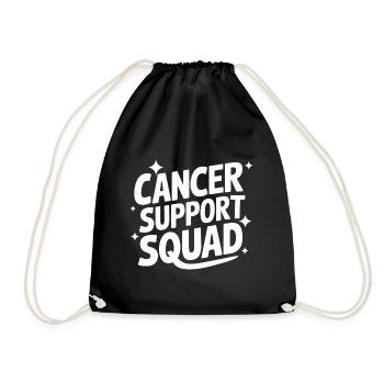 Cancer Awareness Cancer Breast Cancer - Drawstring Bag - black - Front