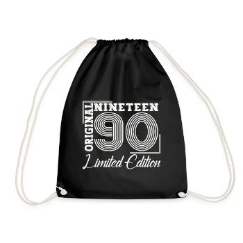 Né en 1990 33ème anniversaire Cadeau homme / femme - Sac de sport léger - noir - Devant